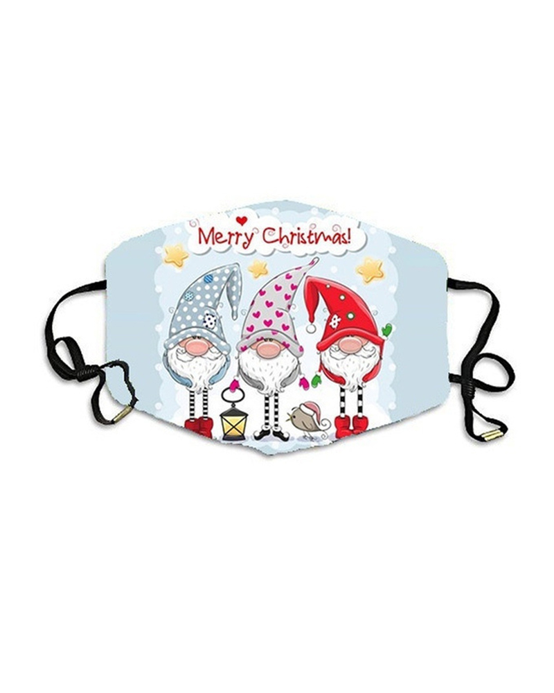 

Christmas Print PM2.5 Breathable Face Mask, Style1