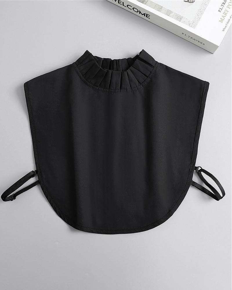 

Frill Hem Dickey Collar, Black