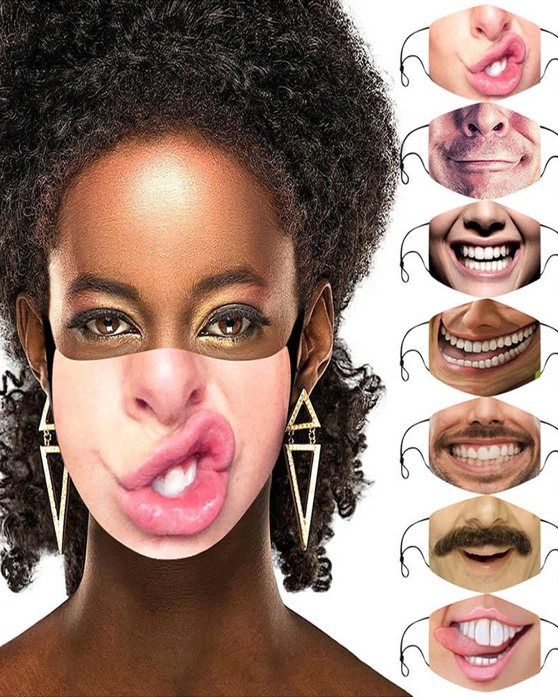 

Funny Face Expression Breathable Face Mask, Style1