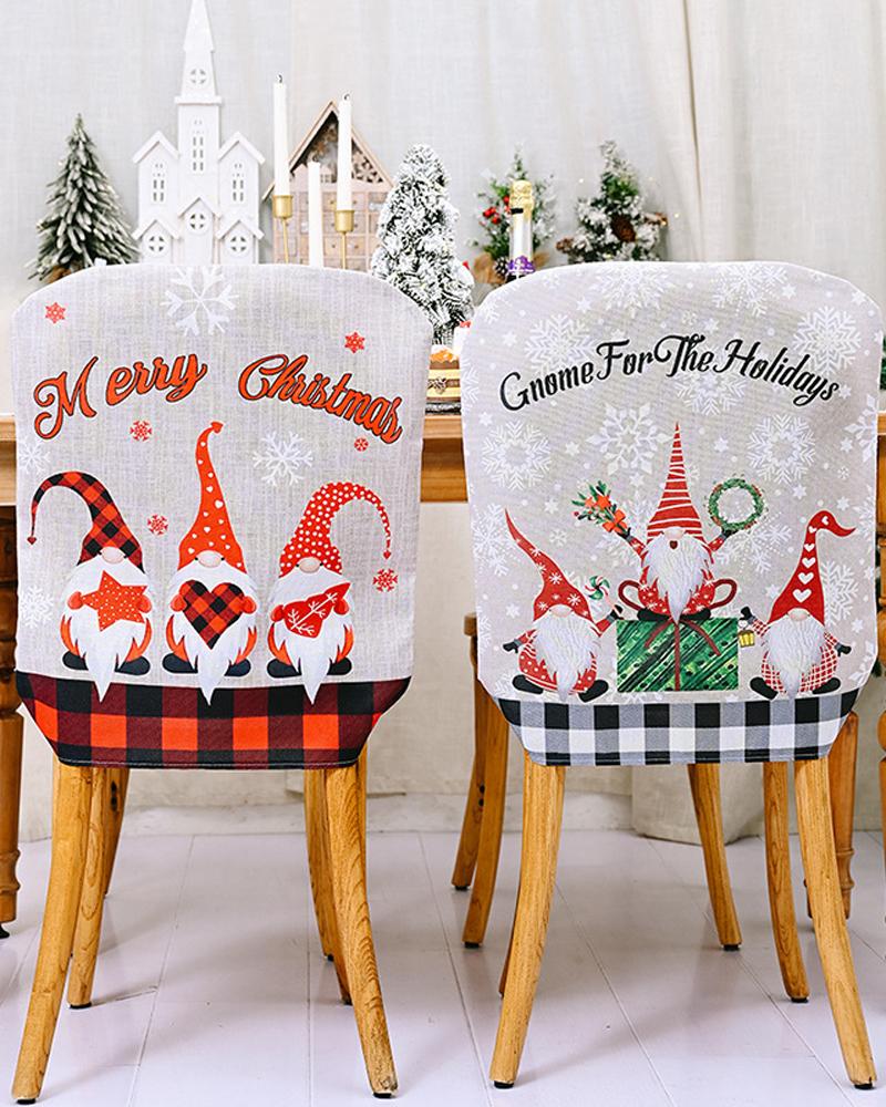 

Christmas Dining Chair Covers Dinner Chair Slipcovers Christmas Chair Seat Back Covers Protector Holidays Home Party Decorations, Red