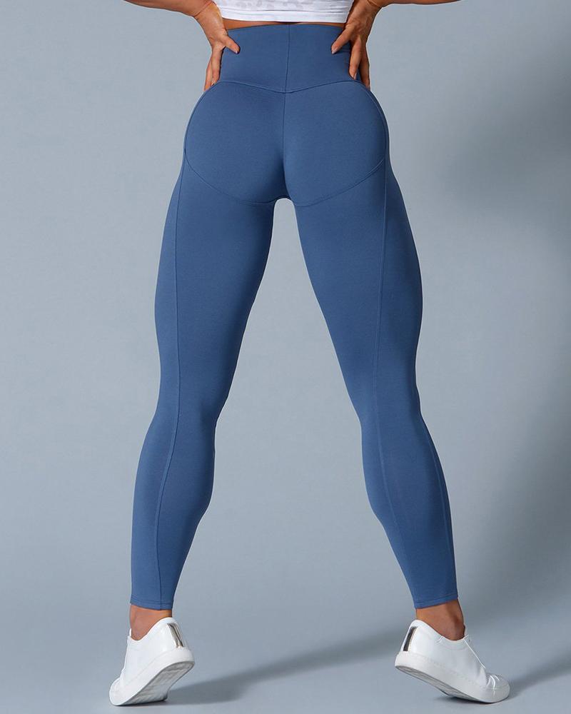 

Butt Lifting High Waist Skinny Active Pants, Blue