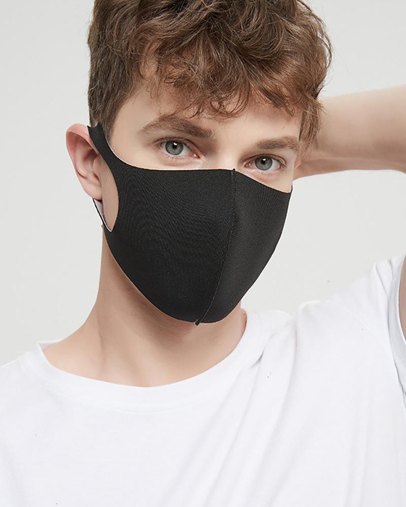 

Ice Silk Breathable Mouth Mask Washable And Reusable, Black