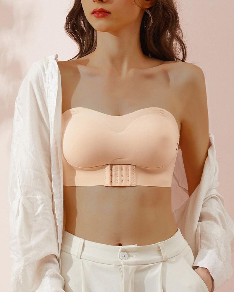 

Multi-way Wear Strapless Bra With Detachable Strap, Apricot