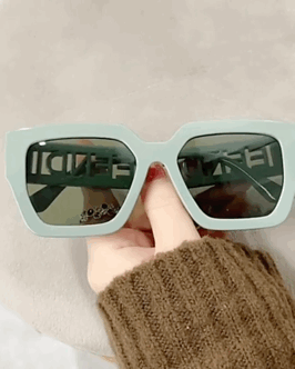 

1Pair Retro Hollow Out Letter Pattern Sunglasses, Style2