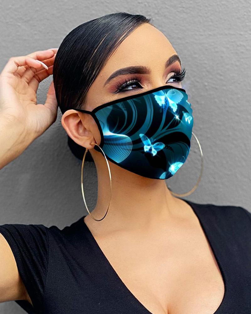 

Butterfly Print Breathable Mouth Mask Washable And Reusable, Style8