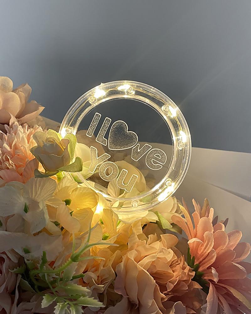 

I Love You LED Light Cake Topper Desk Lamp Decor, White