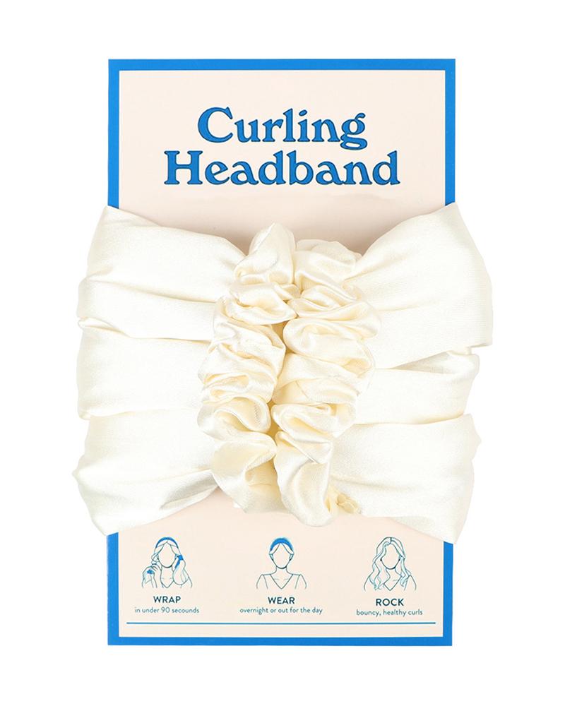 

Heatless Curling Headband Overnight Natural Rod Ribbon Lazy Hair Curlers Wraps Kit For Long Hair, Nude