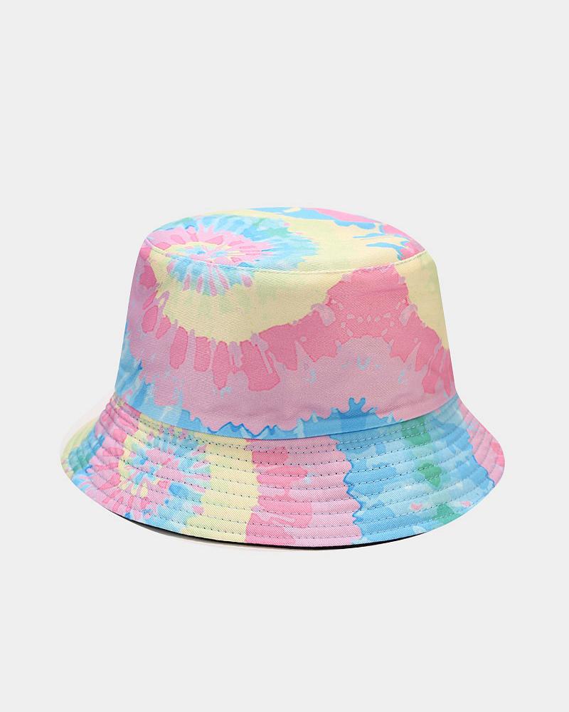 

3D Tie Dye Print Sun-protection Fisherman's Hat, Style6