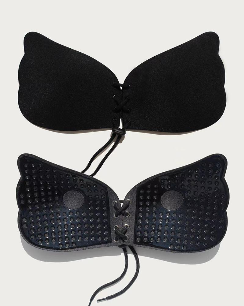 

2Pack/Set Angel Wings Shaped Push Up Lace-up Invisible Bra, Style3