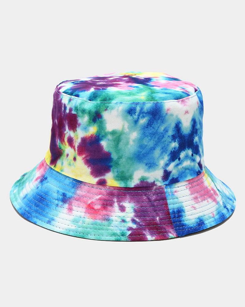 

3D Tie Dye Print Sun-protection Fisherman's Hat, Style3