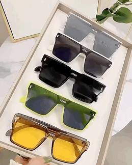 

1Pair Retro Flat Top Square Sunglasses, Style4