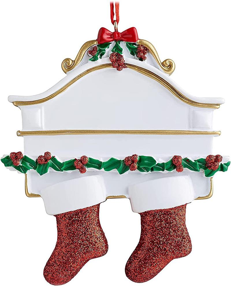 

DIY Personalized White Family Christmas Tree Ornament Winter Tradition Gift Tree Decoration, Style2