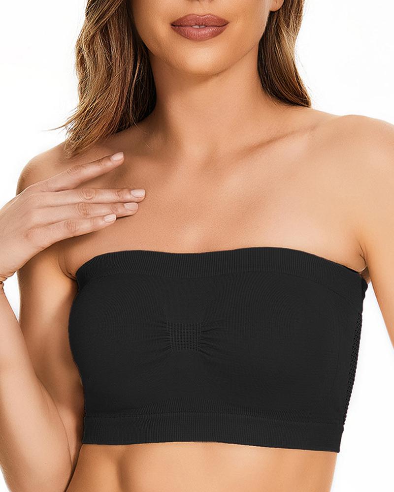 

Strapless Bandeau Bralette Invisible Bra, Black