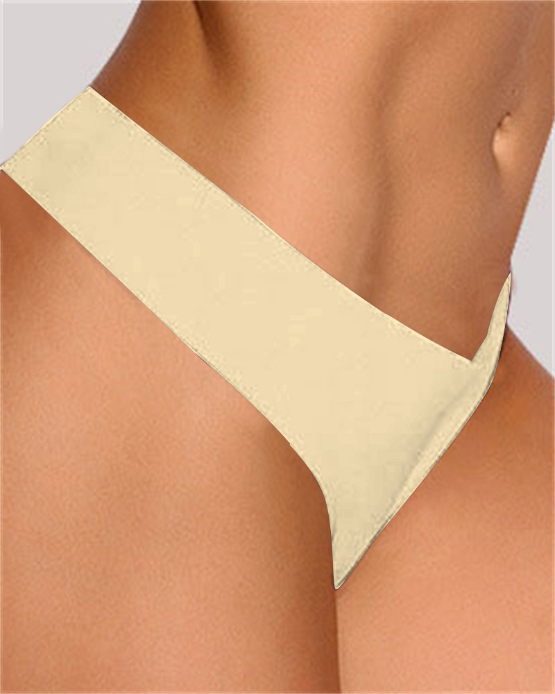 

Seamless Plain Thong Panty, Apricot