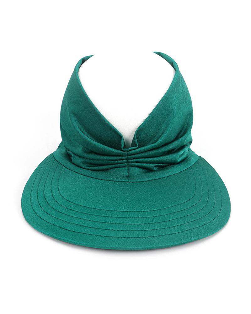 

Beach Sunhat UV Protection Anti-UV Ponytail Beach Cap Visor Hat, Green