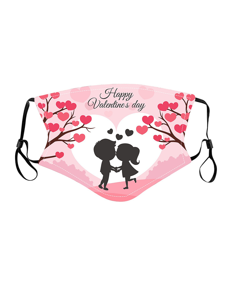 

Valentine's Day Print PM2.5 Filter Breathable Face Mask, Style1