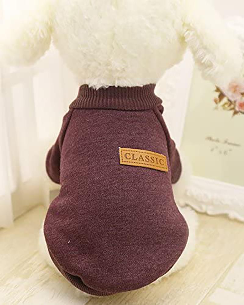 

Classic Knit Sweater For Pets, Brown