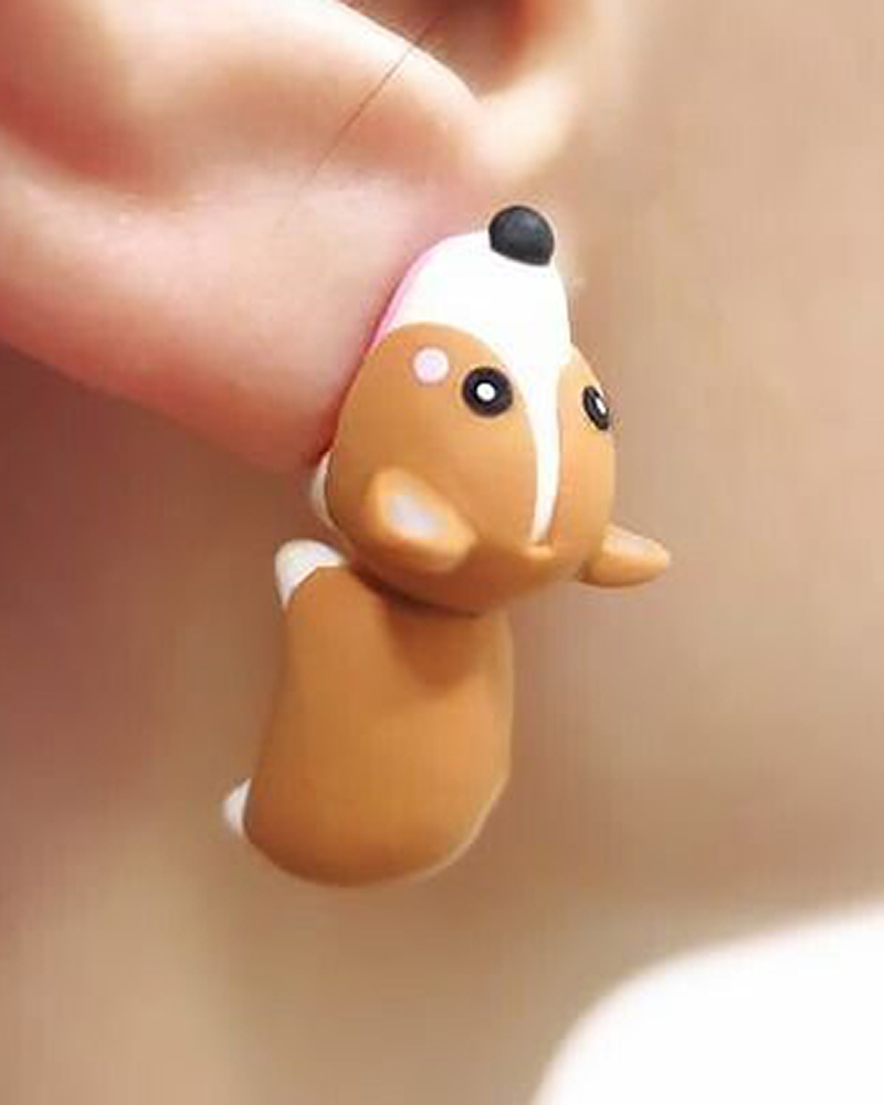 

Cute Animal Pattern Bite Earrings, Style3