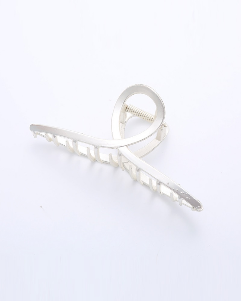 

1pc Minimalist Hair Claw, Silver