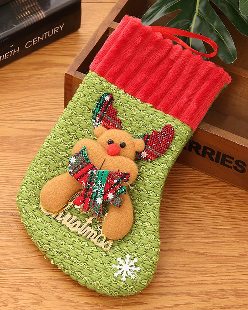 

Christmas Socks Gift Bag Santa Claus Snowman Reindeer Ornament, Style4