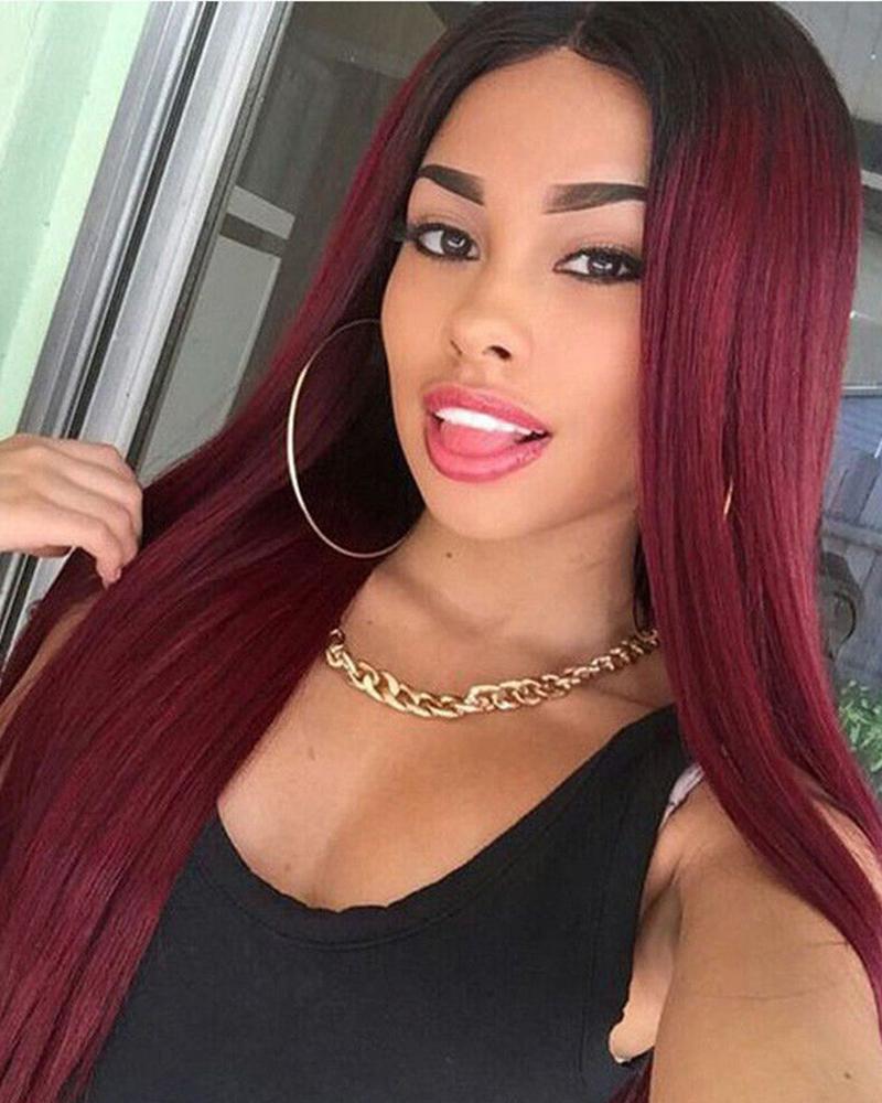 

Natural Straight Long Hair Wig, Style4