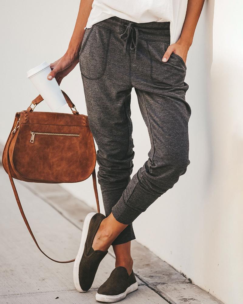 

Doal Pocket Casual Sweatpants, Dark grey