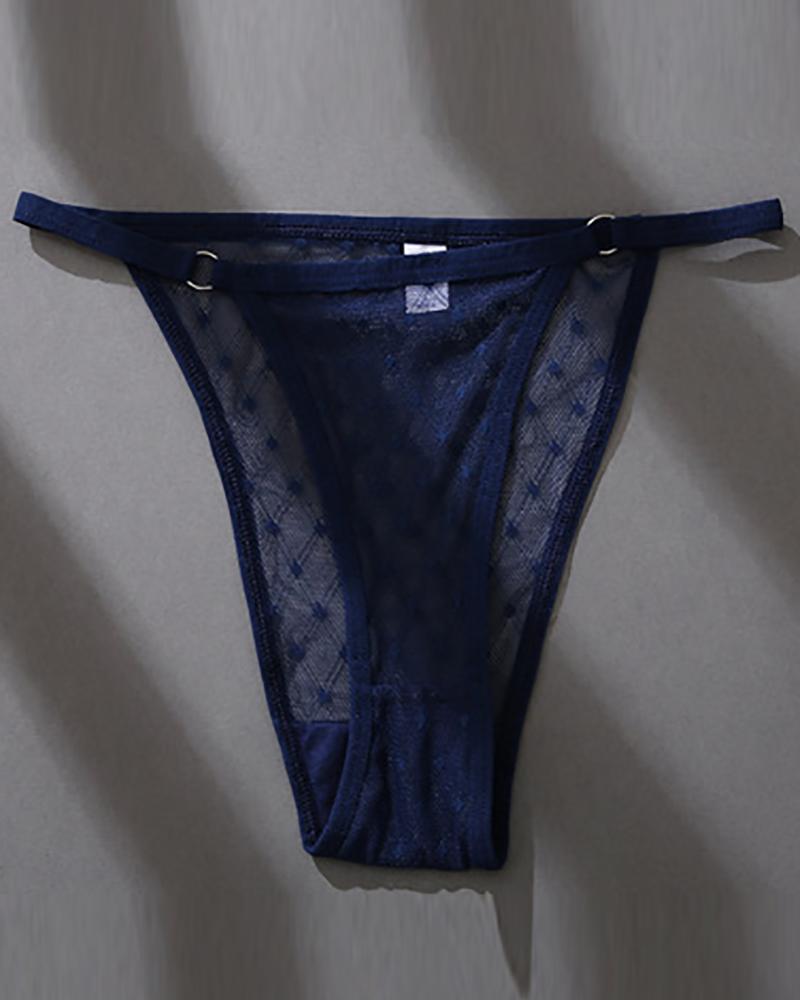 

Swiss Dot Lace Skinny Panty, Blue