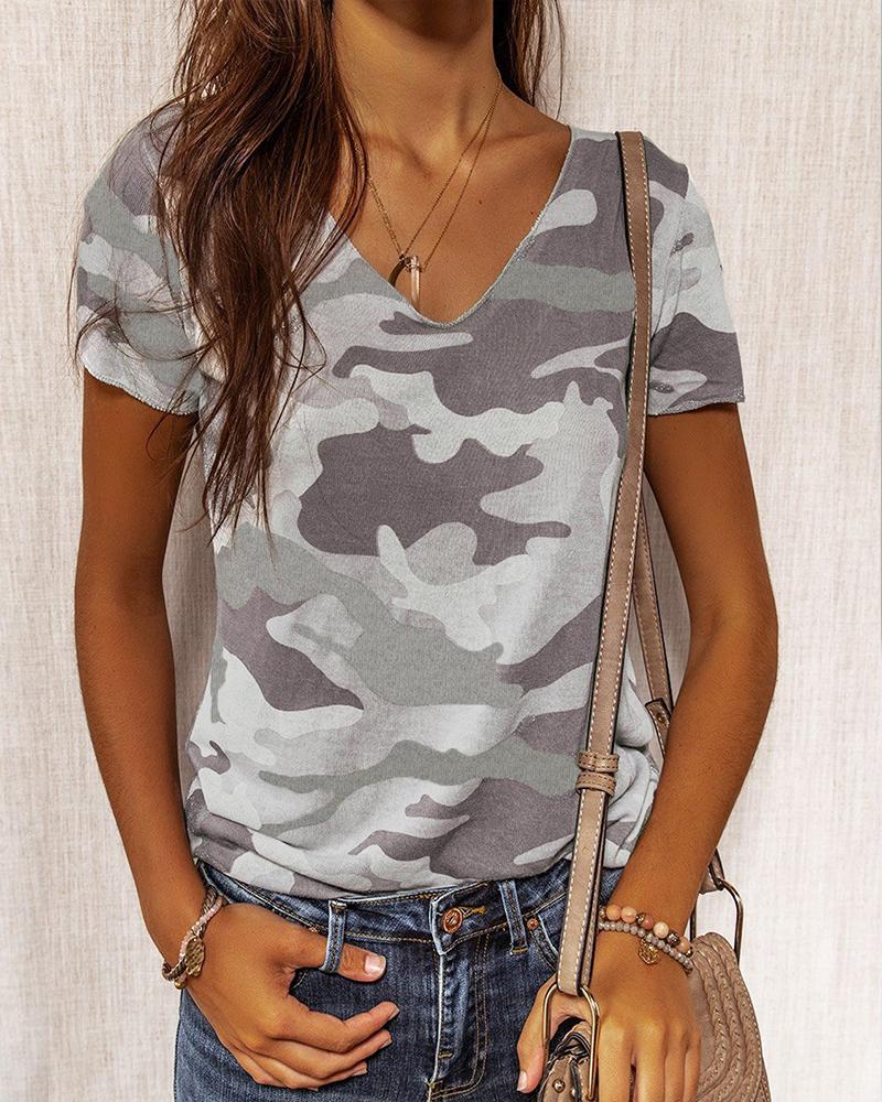 

All Over Print Short Sleeve T-shirts, Gray