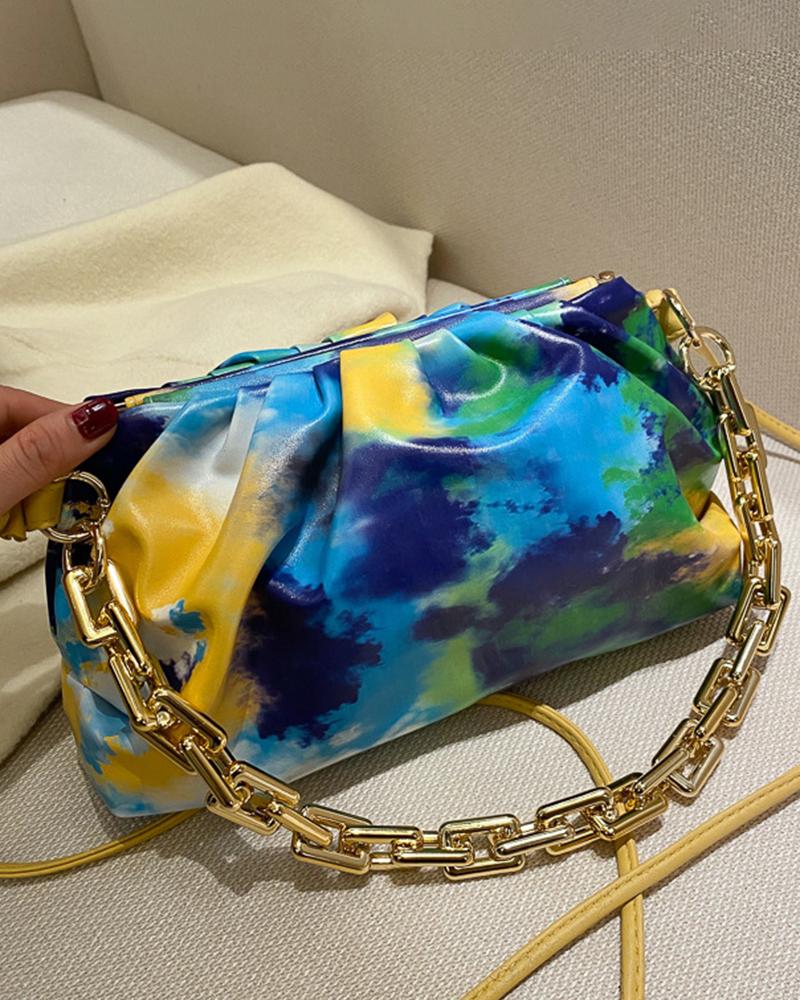 

Tie Dye Ruched Magnet Shoulder Bag, Style3