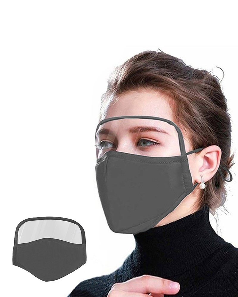 

Outdoor Face Protective Face Mask With Eyes Shield, Gray