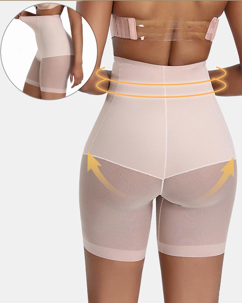 

High Waist Body Shaper Underwear Postpartum Tummy Control Shapewear Butt Lift Panty, Apricot