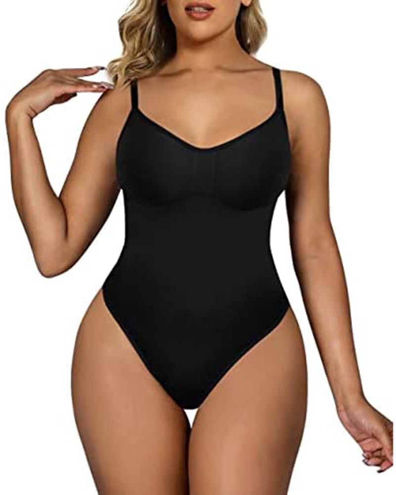 

Seamless Body Shaper Butt Lifting Tummy Control Slimming Shapewear Bodysuit, Black