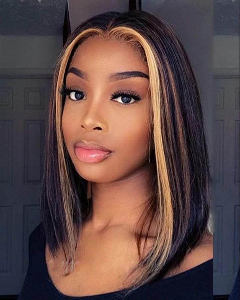 

10 Inch Synthetic Baby Hair Straight Wig Headgear, Black
