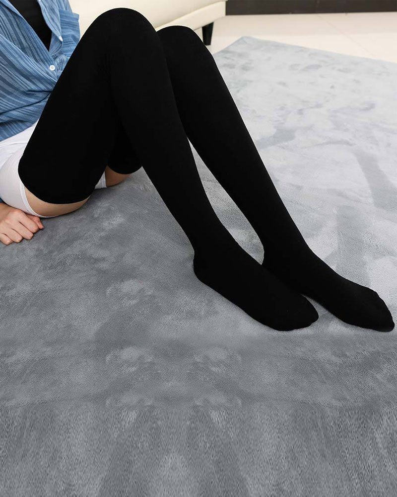 

Over Knee Thigh High Socks Cotton Leg Warmers, Black