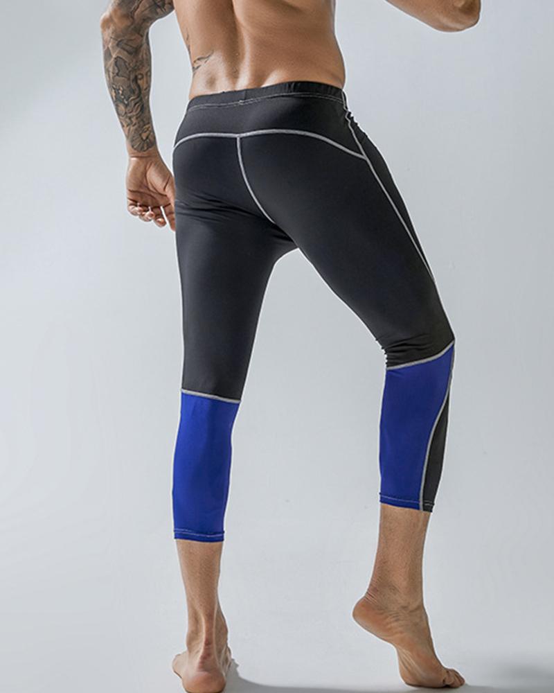 

Color Block Quick-drying And Breathable Skinny Yoga Pants, Black