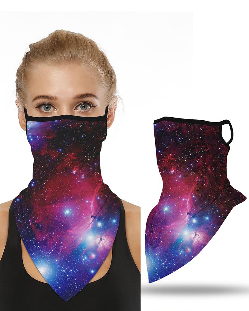 

Print Breathable Ear Loop Face Cover Windproof Motorcycling Dust Outdoors, Multicolor