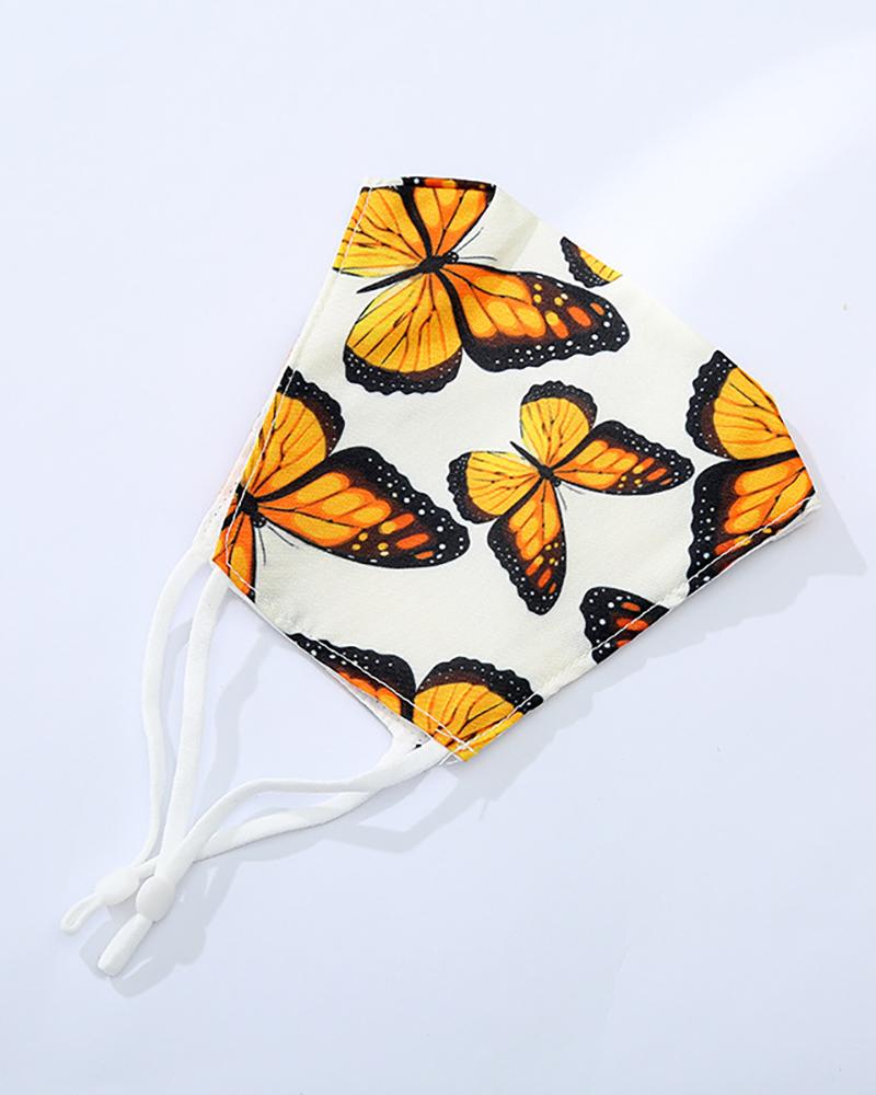 

Butterfly / Daisy / Fruit Print Breathable Mouth Mask, Style3