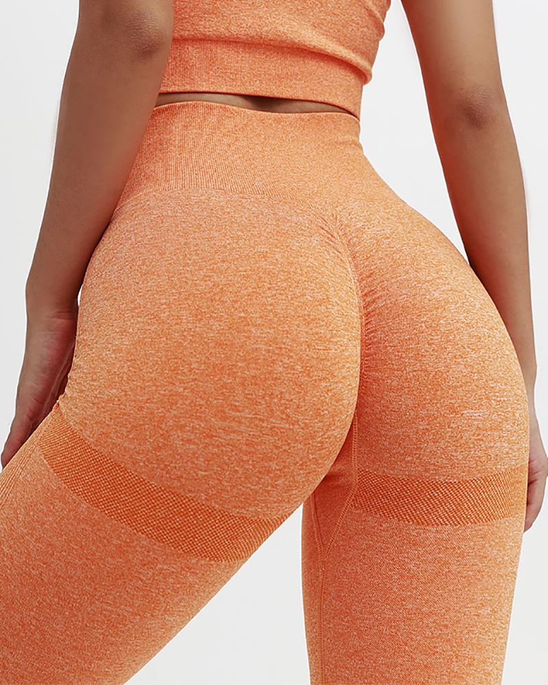 

Butt Lifting High Waist Skinny Active Pants, Orange