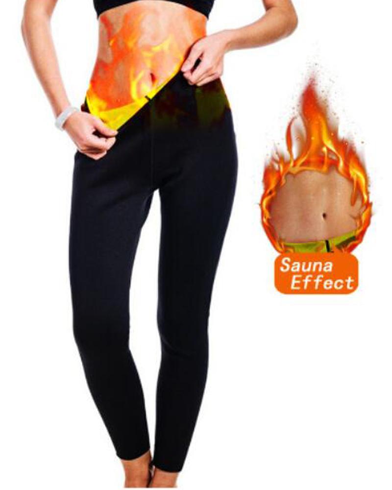 

Sweat Sauna Body Shaper Thermo Neoprene Gym Weight Loss Slimming Pants, Black