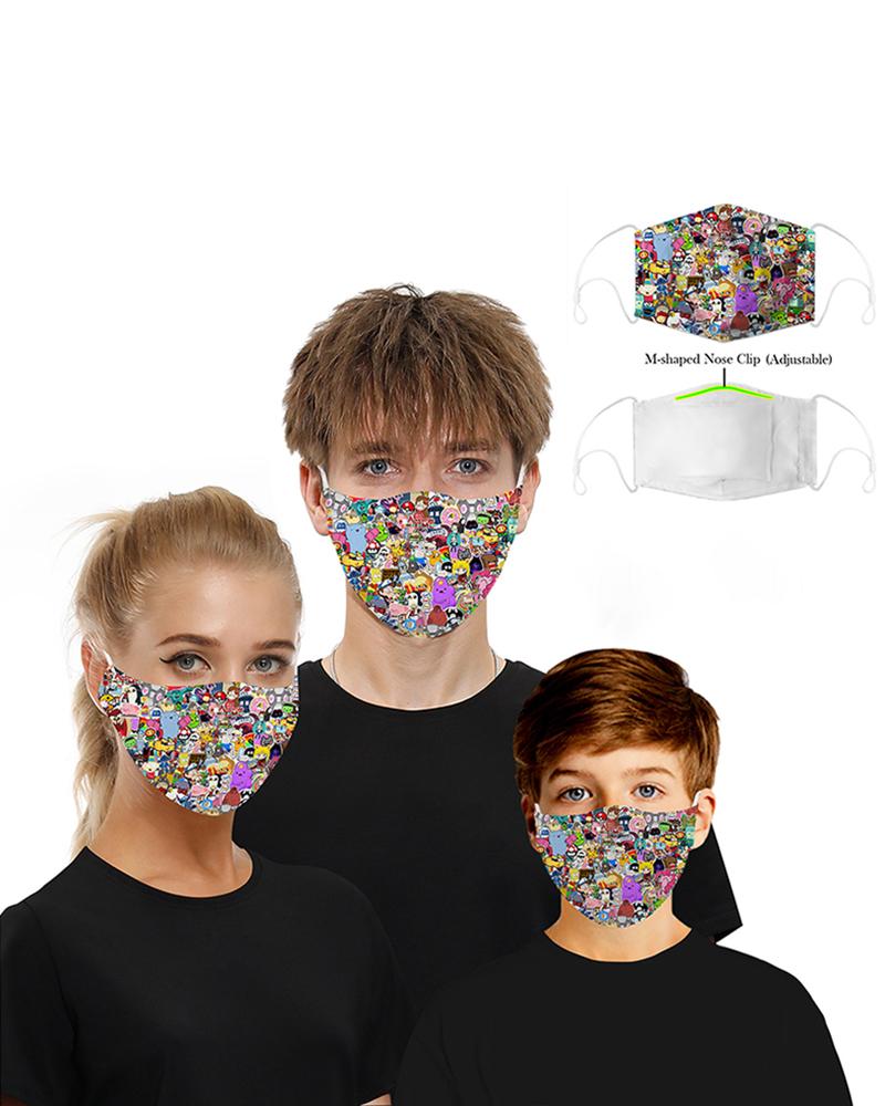 

Print Breathable Mouth M .a. s. k Washable And Reusable, Style3