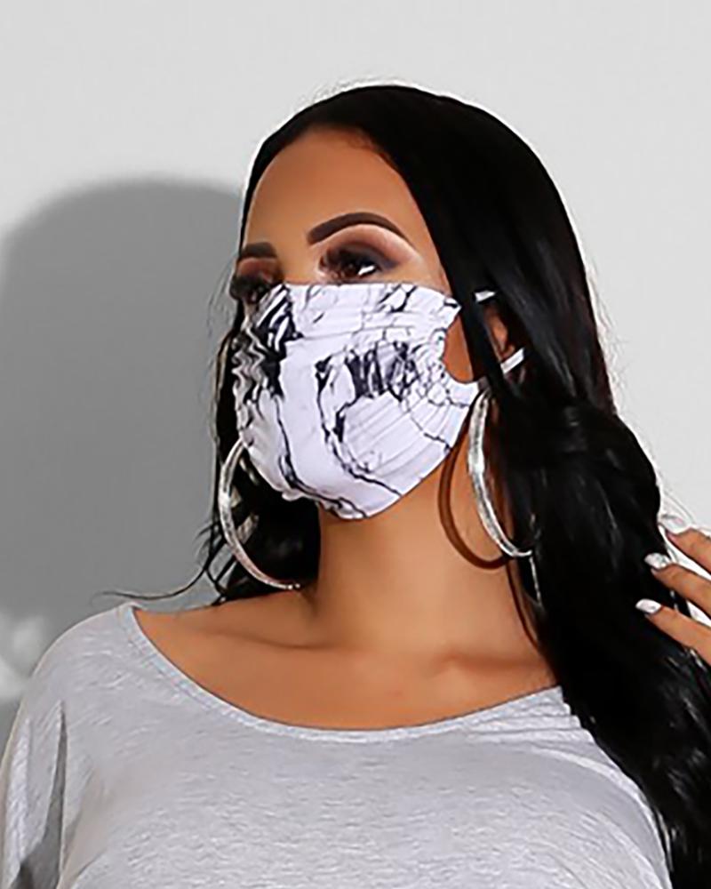 

Print Breathable Mouth Mask Washable And Reusable, Black