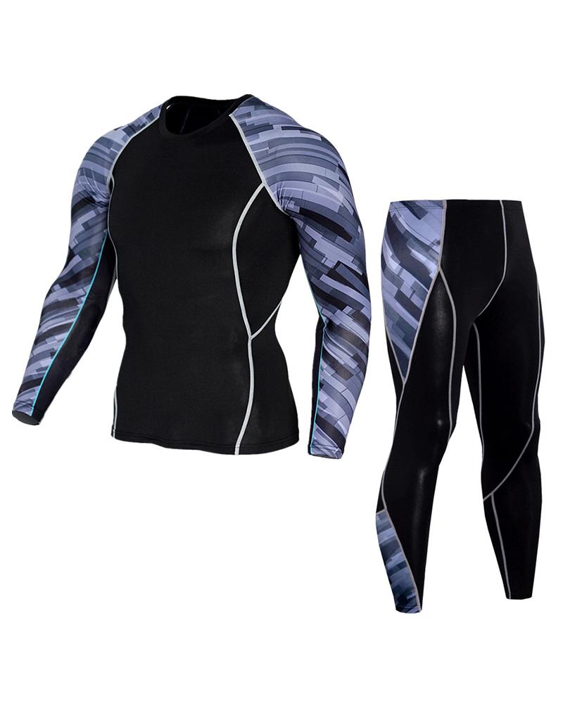 

Cartoon Print Quick-drying And Breathable Skinny Long Sleeve Active Sets, Style9