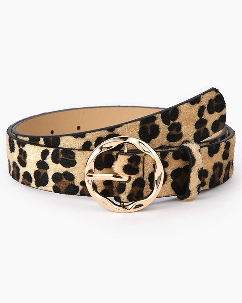 

Round Buckle Snakeskin Fashion Belt, Style2