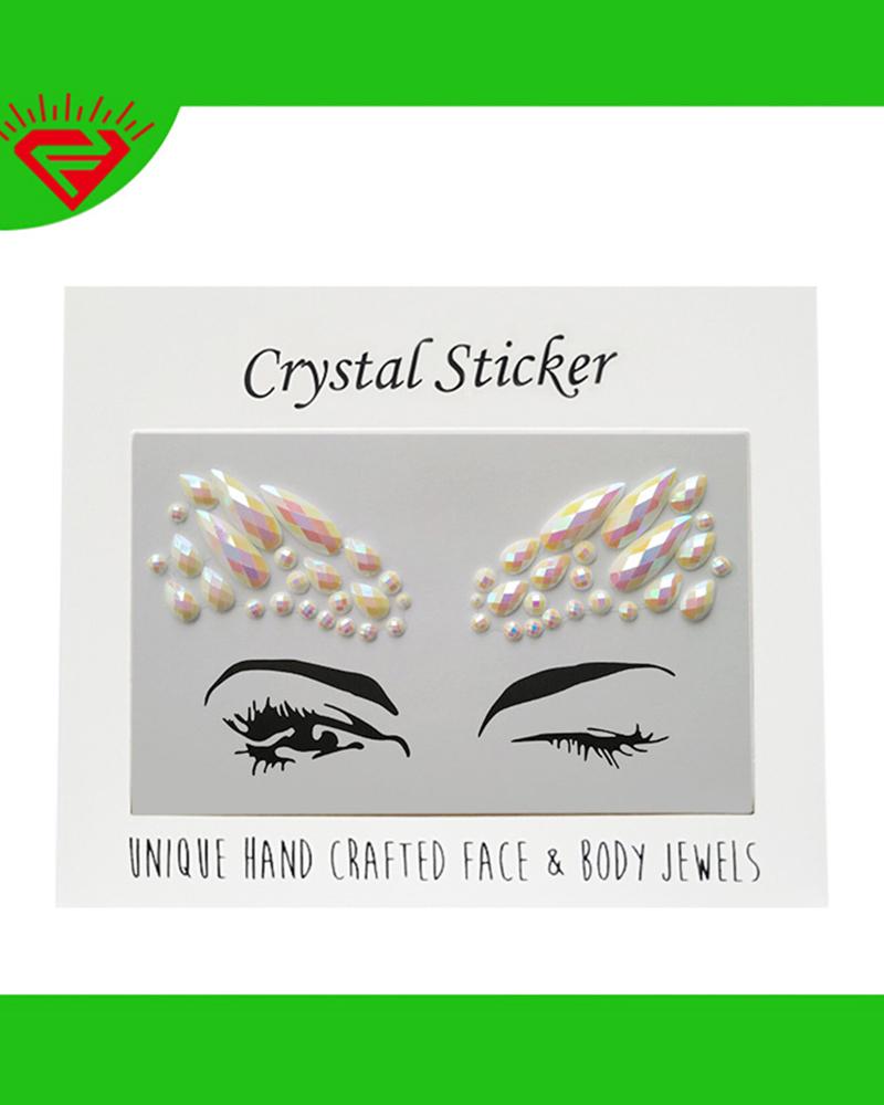 

Face Gems Tattoo Stickers Acrylic Crystal Glitter Stickers, Style5