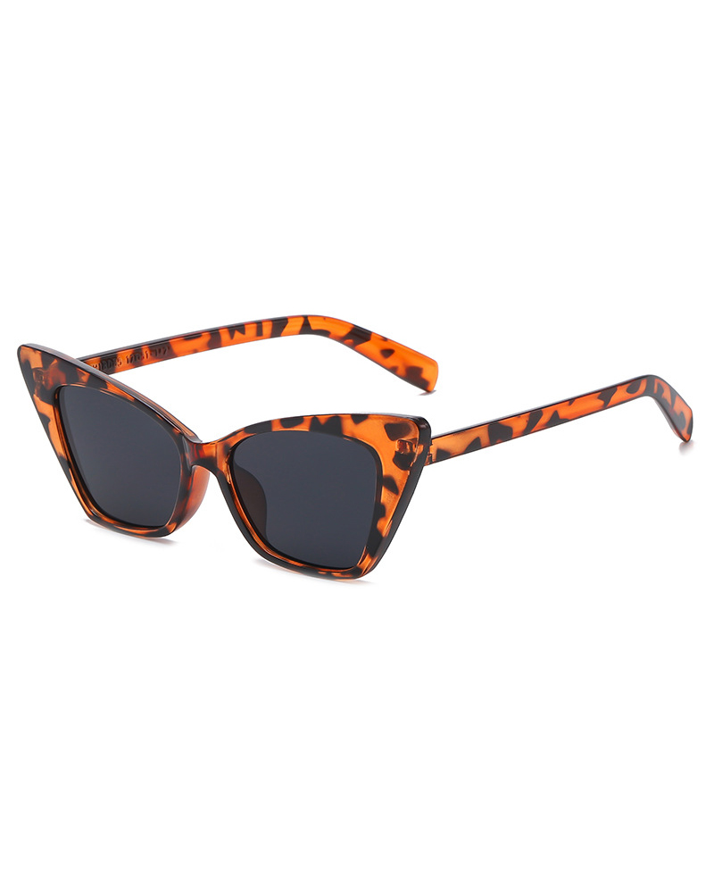 

1Pair Tinted Cat Eye Frame Fashion Sunglasses, Leopard