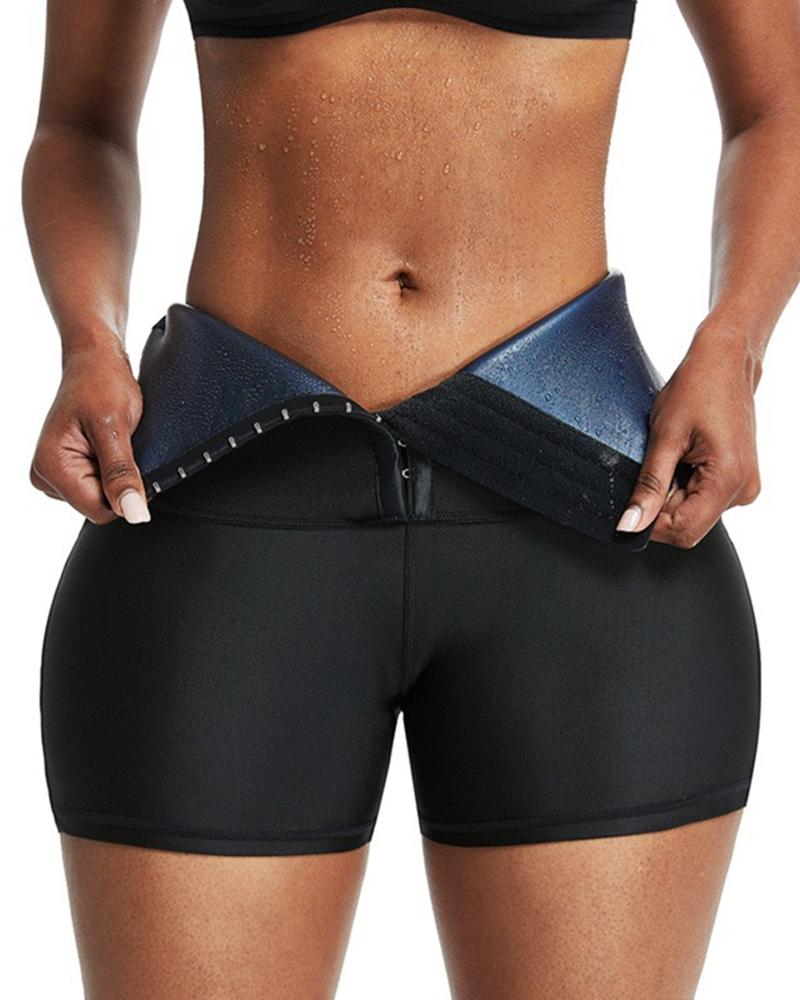 

High Waist Tummy Control Butt Lifting Active Shorts, Blue
