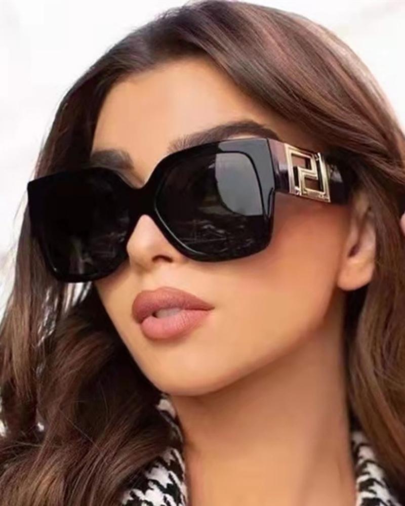 1Pair Hollow Out Square Frame Sunglasses