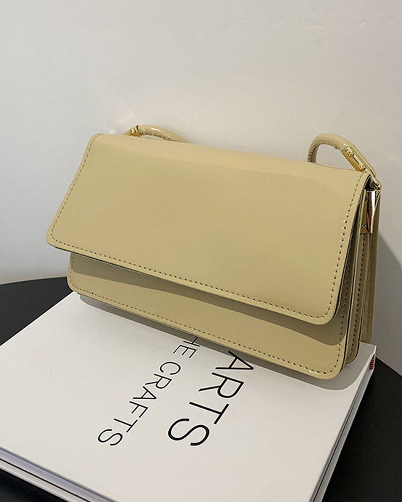 

Flap Design Baguette Bag, Khaki
