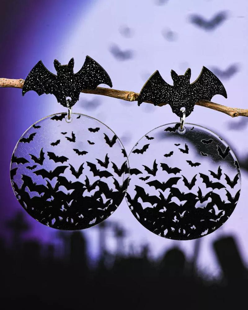 

1Pair Halloween Bat Dangle Drop Earrings, Style1