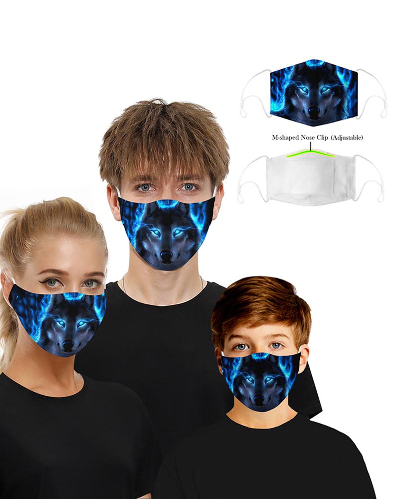 

Face Print Breathable Mouth M .a. s. k Washable And Reusable, Dark blue